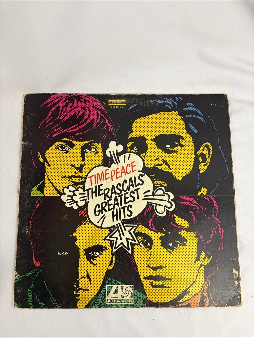 Vintage 1968 The Rascals Greatest Hits Time Peace Vinyl Record Album 33 LP.